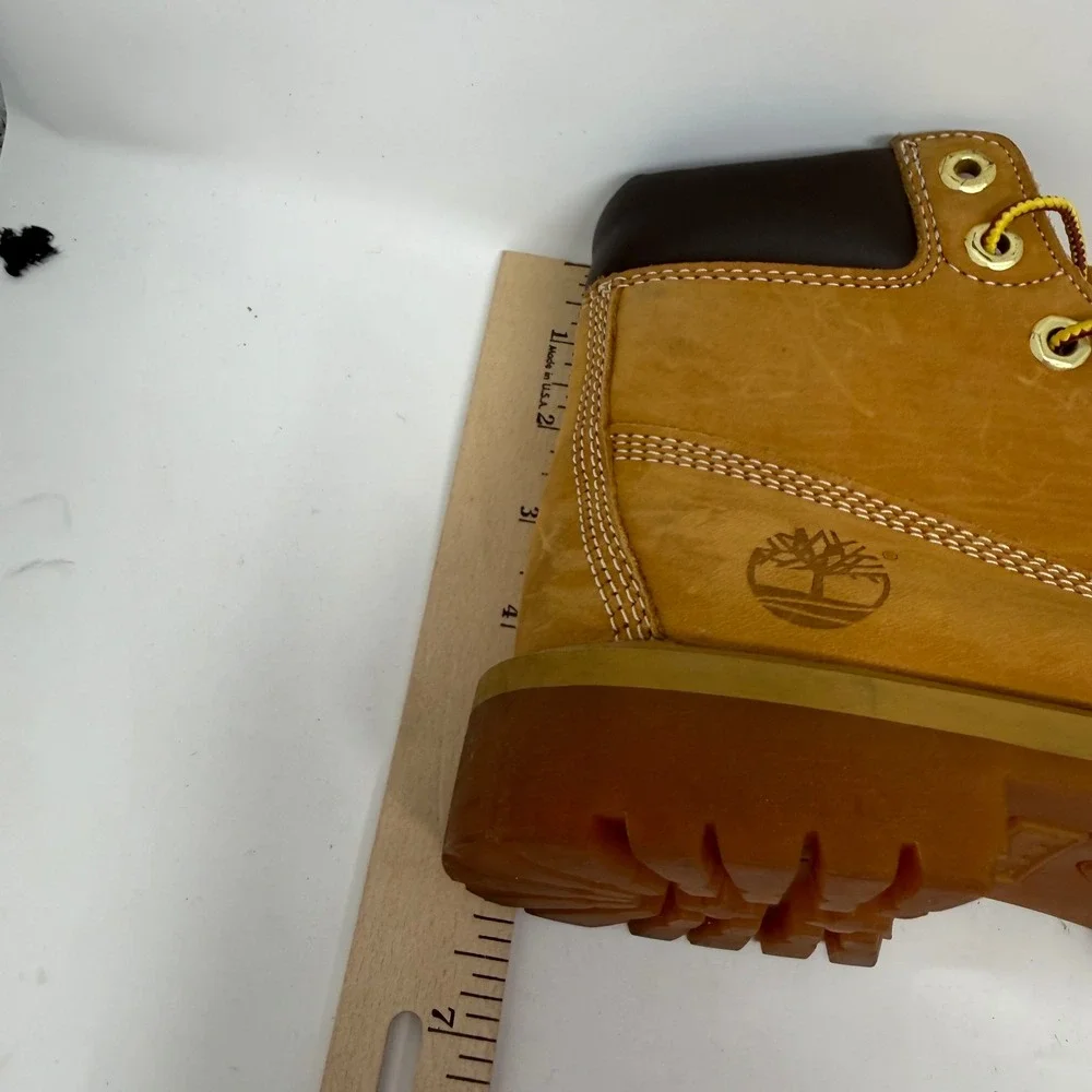 Timberland 6 Inch Premium Waterproof Wheat Nubuck Boots Junior Size 4M 12909